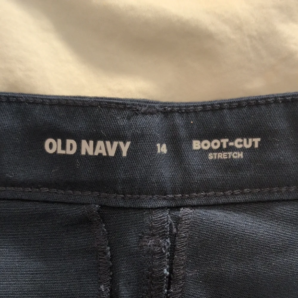 2 Pairs Old Navy Girls Sz14 Casual Bottoms - Navy, Tan Uniform